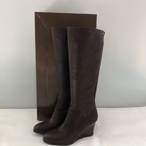 Franco Sarto womens Expresso leather knee boots